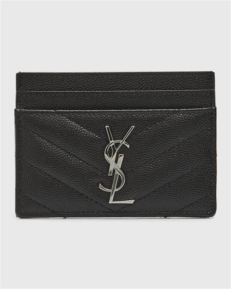 Saint Laurent YSL Monogram Card Case in Quilted 